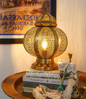 Moroccan Brass Lamp - 2 sizes