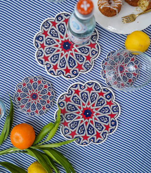 Scalloped Coaster and Trivet Set-  7 designs