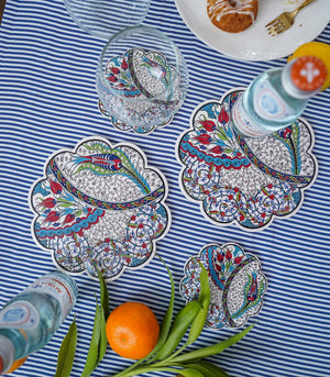 Scalloped Coaster and Trivet Set-  7 designs