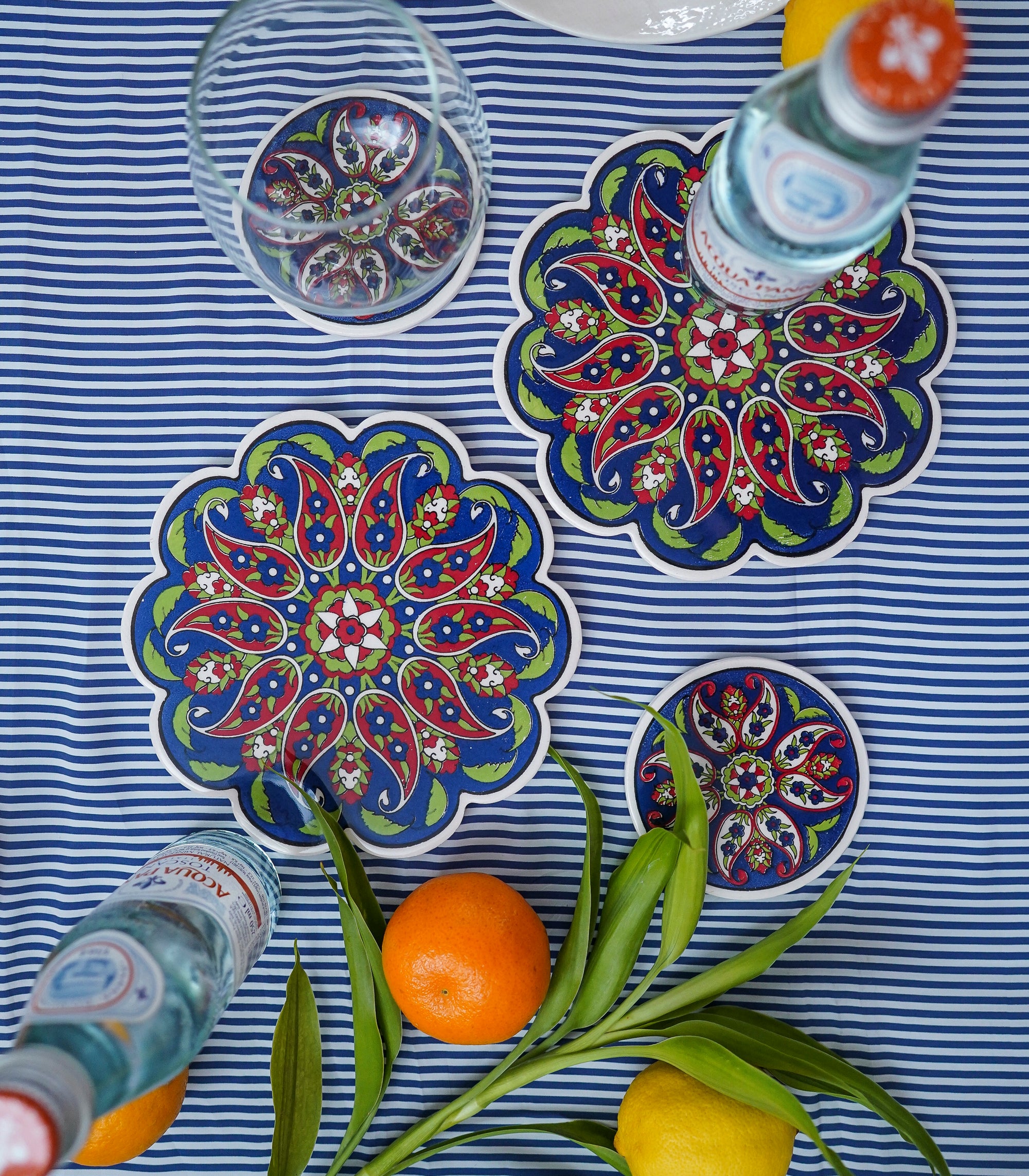 Scalloped Coaster and Trivet Set-  7 designs