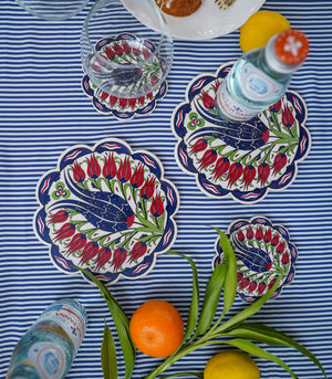 Scalloped Coaster and Trivet Set-  7 designs