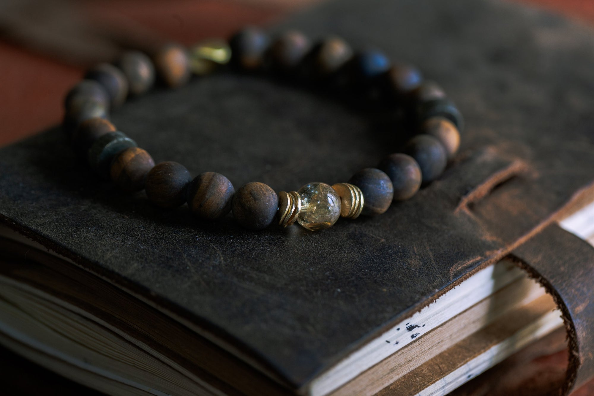 Live The Dream Bracelet with Tiger Eye, Pyrite and Citrine and Pyrite (unisex) LIVE-BU1