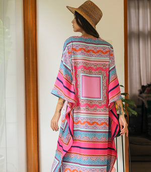 Pehcevo Caftan with Contrast Piping