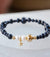 Reach for the Stars Bracelet - Blue Sandstone, Fresh Water Pearl, & Star Charm (for Women) REACH-AW2