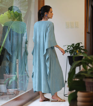 Krusevo Eyelet Caftan      (Muted Teal)