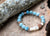 Tranquility and Truth Bracelet with Aquamarine and Mother of Pearl (for women) TT-DW1