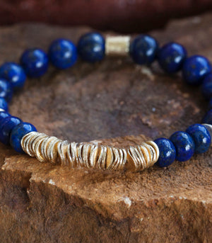 True Wisdom Bracelet - Lapis Lazuli  * Jewels of the Nile* Unisex TWIS-BU1 U