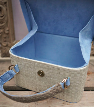 Maria Buri and Velvet Box Bag - Sky Blue