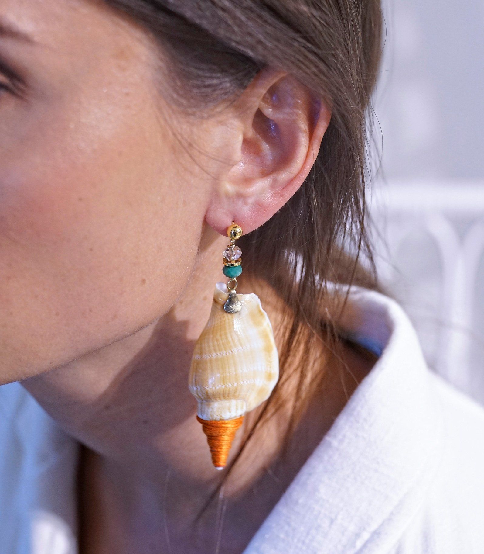 Earrings - Isla Shell Drop Earrings (2 Variants)