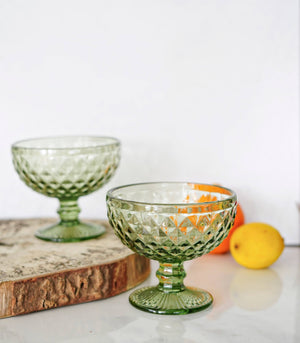 Vino Embossed Ice Cream Cup -Set of 4 (340 ml)