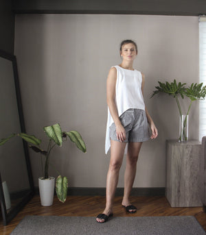 Shorts - Florence Fling Alida Shorts (B&W Gingham)